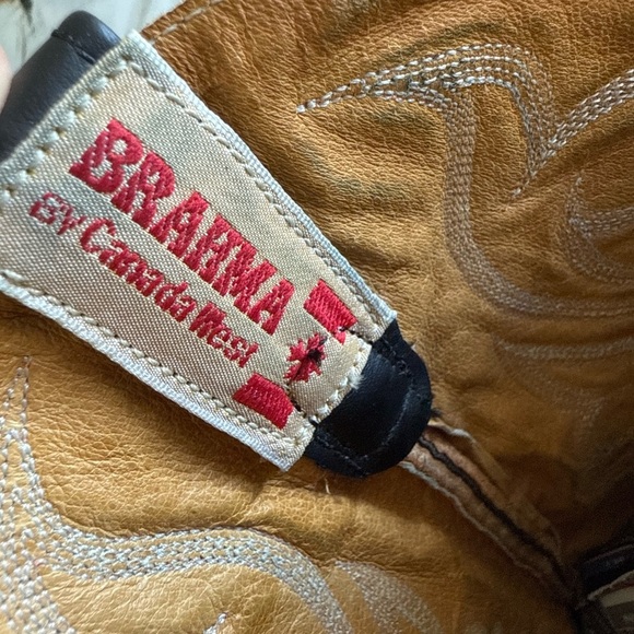 Brahma Black Wester Boots Classic Leather Design size 7 - Picture 11 of 15